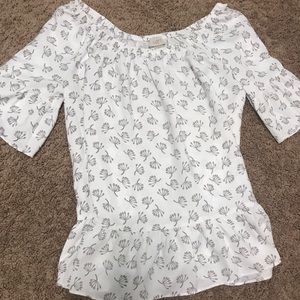Loft flowy dandelion print blouse